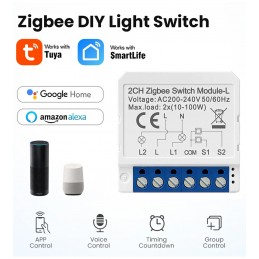 Tuya Zigbee 2-kanalsmodul...